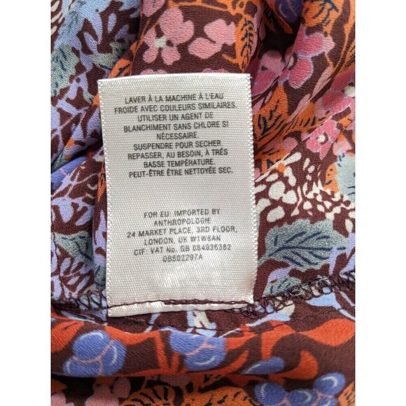 Anthropologie Maeve Floral Vallita Off-Shoulder Top Size Small Boho Blouse N39 - Picture 10 of 12